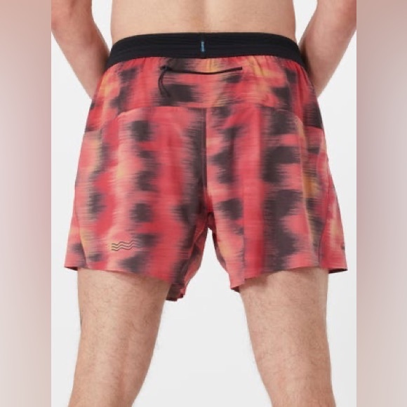 Janji Men’s AFO 5" Middle Short XL Red Black Ikat Print Running Training Trail - Picture 2 of 11